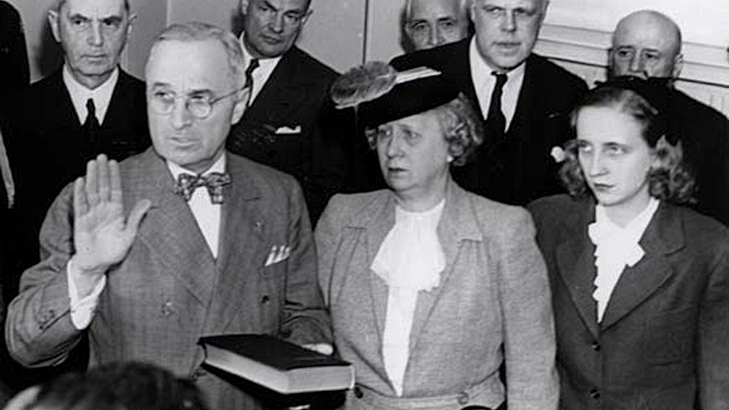 Truman takes Oath of Office