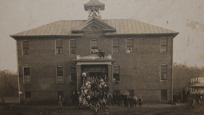 Wheat School building, constructed in 1916